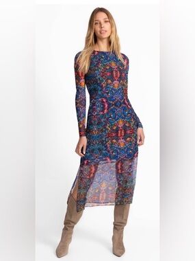 Johnny Was Tulus Mesh Midi Dress | NWT